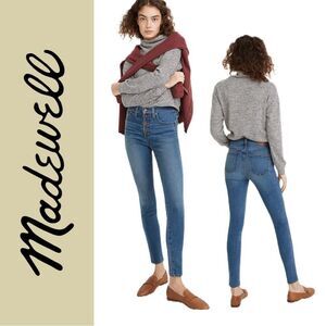 Madewell Women’s 10” Rise Skinny Button Front‎ Jeans - Size 27